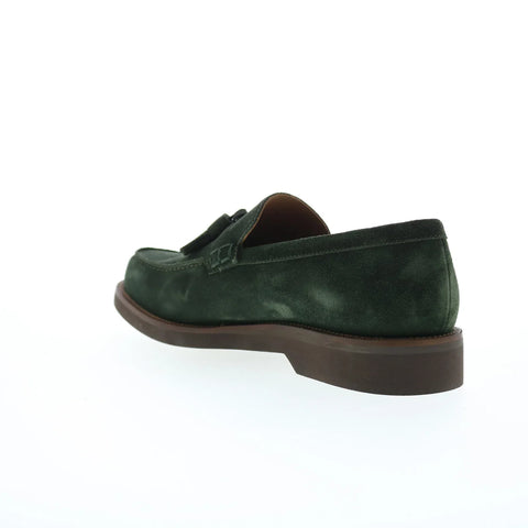 Pastori by Di Bianco Gordian Suede Mens Green Loafers & Slip Ons Shoes