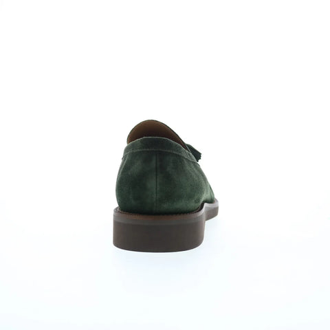 Pastori by Di Bianco Gordian Suede Mens Green Loafers & Slip Ons Shoes