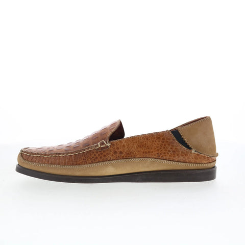 T.B. Phelps Gordon Mens Brown Leather Loafers & Slip Ons Casual Shoes