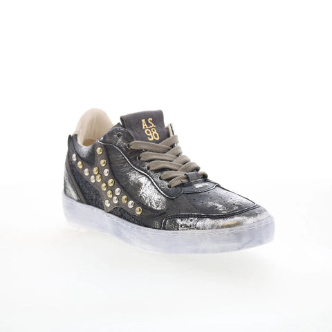 A.S. 98 Gordy Womens Black Leather Lace Up Lifestyle Sneakers Shoes