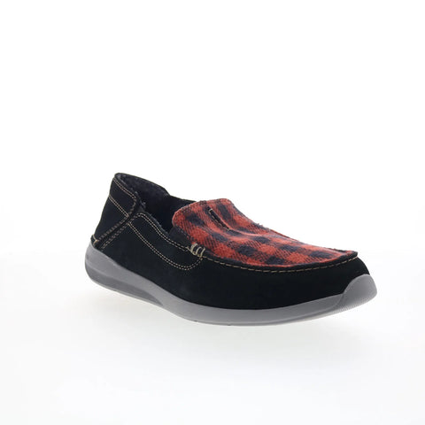 Clarks Gorwin Step 26168740 Mens Black Wide Loafers & Slip Ons Casual Shoes