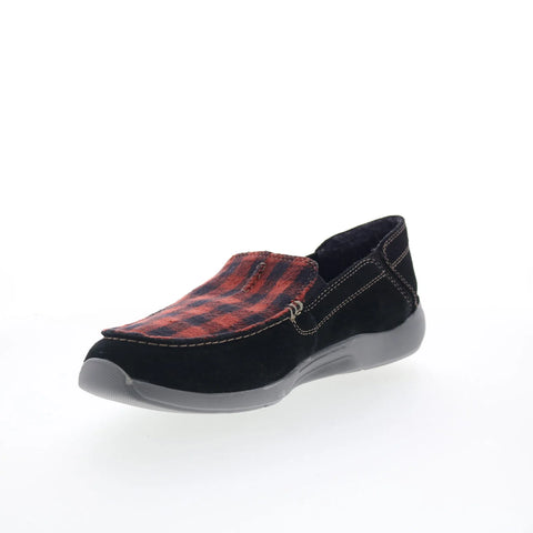 Clarks Gorwin Step 26168740 Mens Black Wide Loafers & Slip Ons Casual Shoes