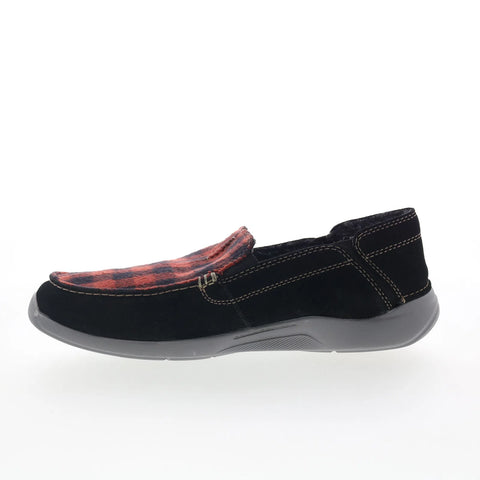 Clarks Gorwin Step 26168740 Mens Black Wide Loafers & Slip Ons Casual Shoes