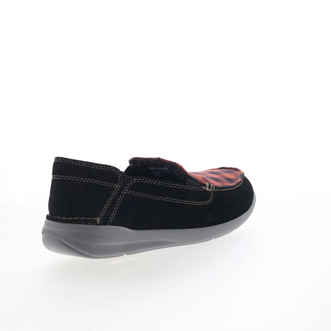 Clarks Gorwin Step 26168740 Mens Black Wide Loafers & Slip Ons Casual Shoes