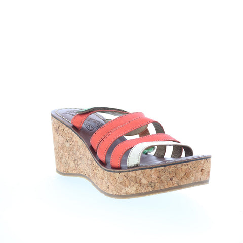 Fly London Gove GOVE620FLY-000 Womens Red Wedges Sandals Shoes