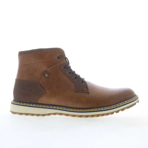 Freeman Grady F220086 Mens Brown Wide Leather Lace Up Casual Dress Boots