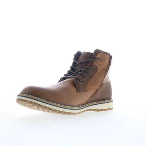 Freeman Grady F220086 Mens Brown Wide Leather Lace Up Casual Dress Boots