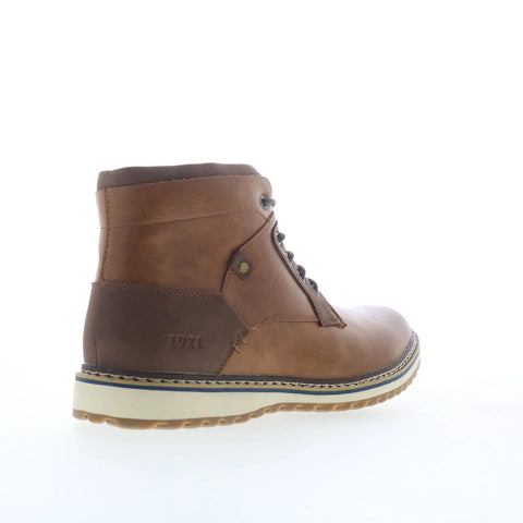 Freeman Grady F220086 Mens Brown Wide Leather Lace Up Casual Dress Boots