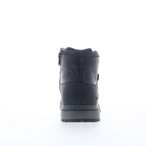 Freeman Grady F220109 Mens Black Wide Leather Lace Up Casual Dress Boots