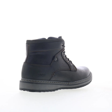 Freeman Grady F220109 Mens Black Wide Leather Lace Up Casual Dress Boots