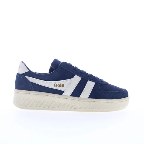 Gola Grandslam Suede CLA589 Womens Blue Leather Lifestyle Sneakers Shoes