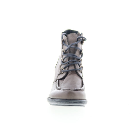 Miz Mooz Granger Womens Gray Leather Zipper Ankle & Booties Boots