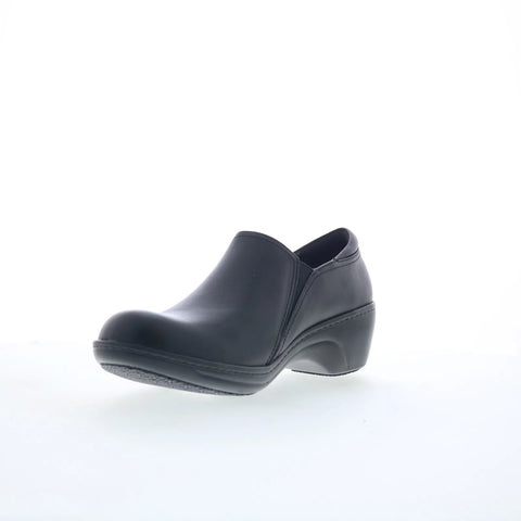 Clarks Grasp Chime 26066726 Womens Black Leather Loafer Flats Shoes
