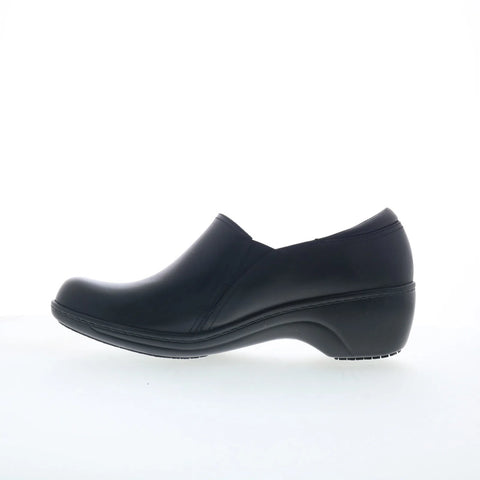 Clarks Grasp Chime 26066726 Womens Black Leather Loafer Flats Shoes