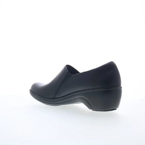 Clarks Grasp Chime 26066726 Womens Black Leather Loafer Flats Shoes