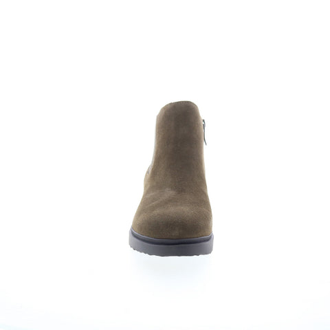 Easy Spirit Grasp Martha Stewart Womens Green Wide Suede Casual Dress Boots