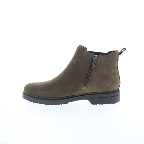 Easy Spirit Grasp Martha Stewart Womens Green Wide Suede Casual Dress Boots