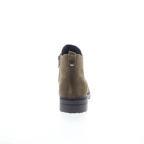 Easy Spirit Grasp Martha Stewart Womens Green Wide Suede Casual Dress Boots
