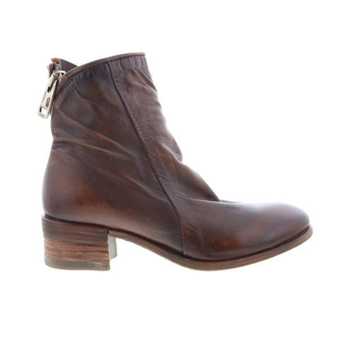 A.S. 98 Grayson Womens Brown Leather Zipper Ankle & Booties Boots