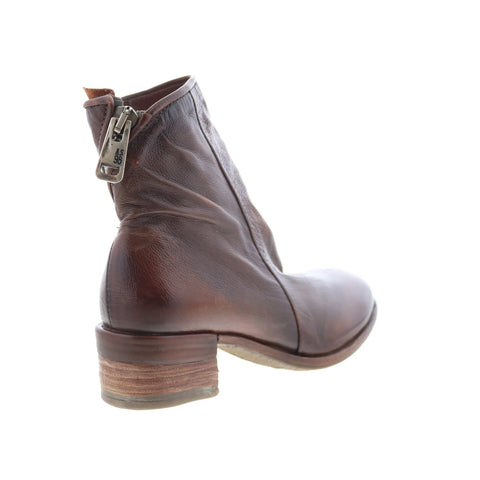 A.S. 98 Grayson Womens Brown Leather Zipper Ankle & Booties Boots