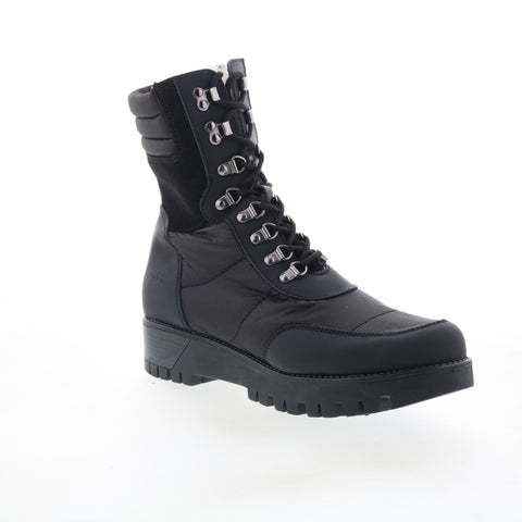 Bos. & Co. Greer Prima Womens Black Leather Lace Up Casual Dress Boots