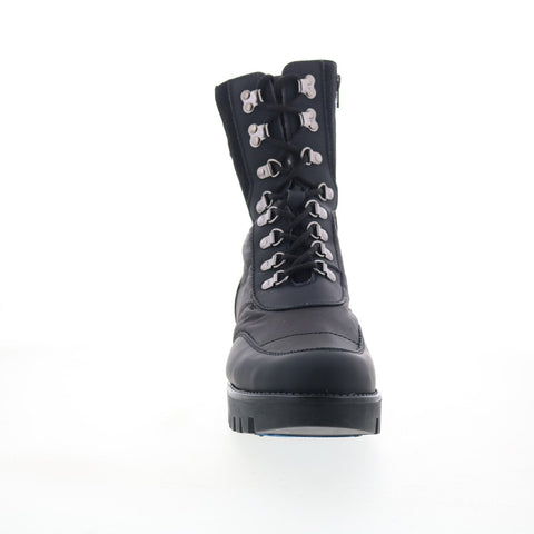 Bos. & Co. Greer Prima Womens Black Leather Lace Up Casual Dress Boots