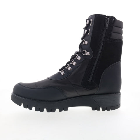 Bos. & Co. Greer Prima Womens Black Leather Lace Up Casual Dress Boots