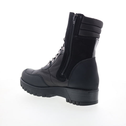Bos. & Co. Greer Prima Womens Black Leather Lace Up Casual Dress Boots