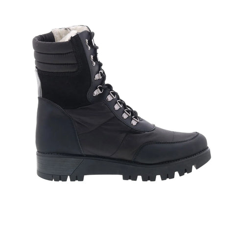 Bos. & Co. Greer Prima Womens Black Leather Lace Up Casual Dress Boots