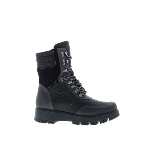 Bos. & Co. Greer Prima Womens Black Suede Lace Up Casual Dress Boots