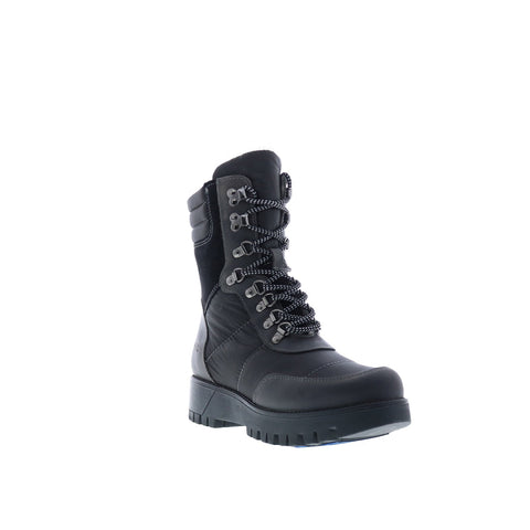 Bos. & Co. Greer Prima Womens Black Suede Lace Up Casual Dress Boots
