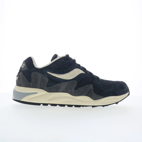 Saucony Grid Shadow 2 S70772-3 Mens Blue Suede Lifestyle Sneakers Shoes