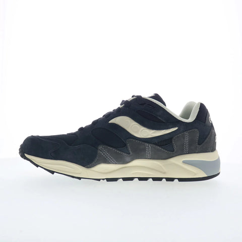Saucony Grid Shadow 2 S70772-3 Mens Blue Suede Lifestyle Sneakers Shoes