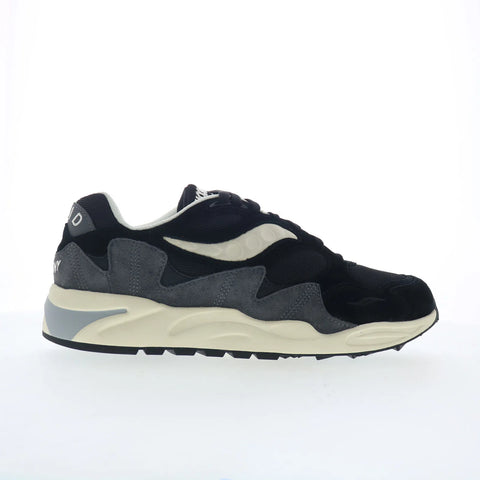 Saucony Grid Shadow 2 S70772-4 Mens Black Suede Lifestyle Sneakers Shoes