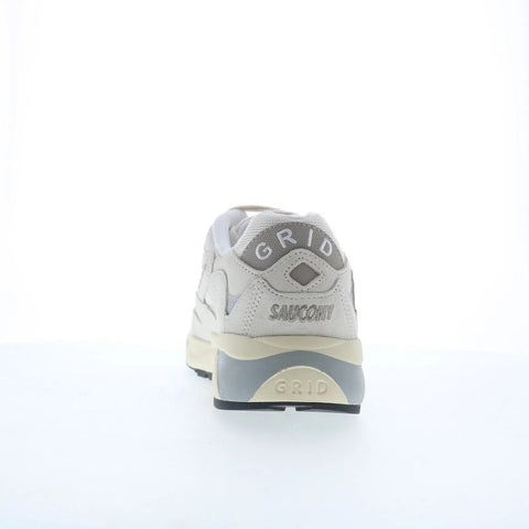 Saucony Grid Shadow 2 S70772-5 Mens White Suede Lifestyle Sneakers Shoes