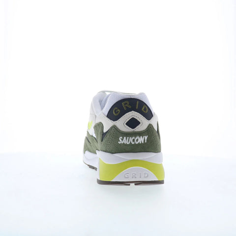Saucony Grid Shadow 2 S70772-6 Mens White Suede Lifestyle Sneakers Shoes