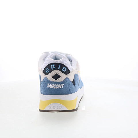 Saucony Grid Shadow 2 S70772-8 Mens White Suede Lifestyle Sneakers Shoes