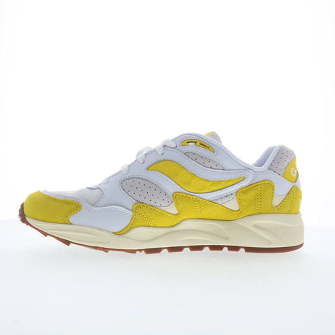 Saucony Grid Shadow 2 S70813-1 Mens White Suede Lifestyle Sneakers Shoes