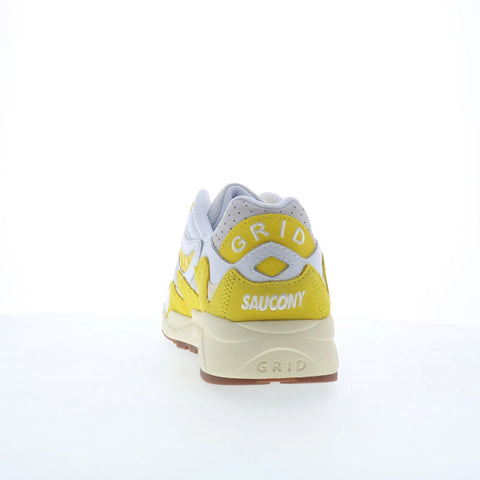Saucony Grid Shadow 2 S70813-1 Mens White Suede Lifestyle Sneakers Shoes