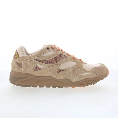 Saucony Grid Shadow 2 S70822-1 Mens Brown Suede Lifestyle Sneakers Shoes