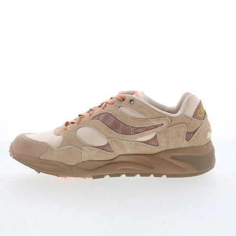 Saucony Grid Shadow 2 S70822-1 Mens Brown Suede Lifestyle Sneakers Shoes
