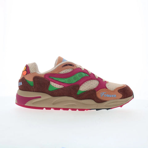Saucony Grid Shadow 2 S70826-2 Mens Brown Suede Lifestyle Sneakers Shoes