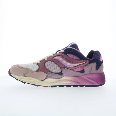 Saucony Grid Shadow 2 S70838-1 Mens Pink Suede Lifestyle Sneakers Shoes