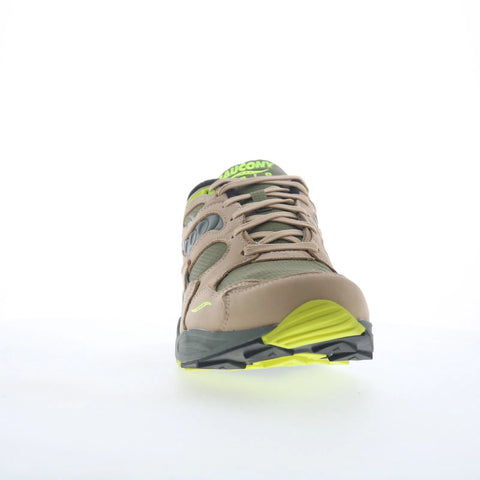 Saucony Grid Shadow 2 S70846-2 Mens Green Canvas Lifestyle Sneakers Shoes