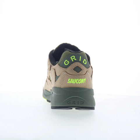 Saucony Grid Shadow 2 S70846-2 Mens Green Canvas Lifestyle Sneakers Shoes