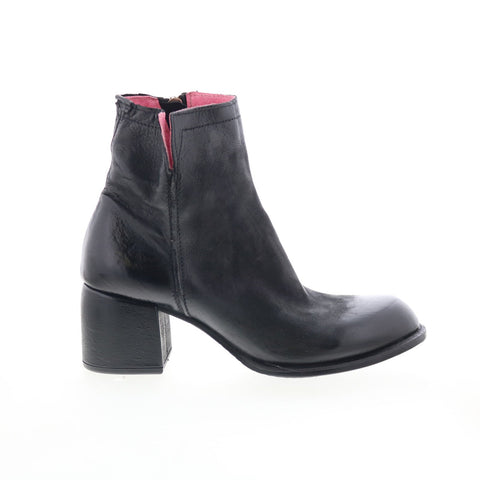A.S. 98 Grove Womens Black Leather Zipper Ankle & Booties Boots