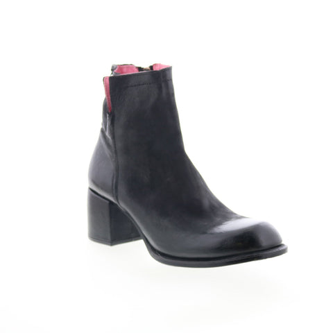 A.S. 98 Grove Womens Black Leather Zipper Ankle & Booties Boots