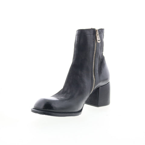 A.S. 98 Grove Womens Black Leather Zipper Ankle & Booties Boots