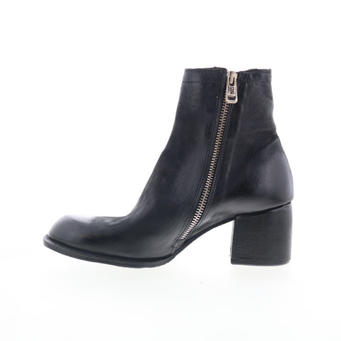 A.S. 98 Grove Womens Black Leather Zipper Ankle & Booties Boots