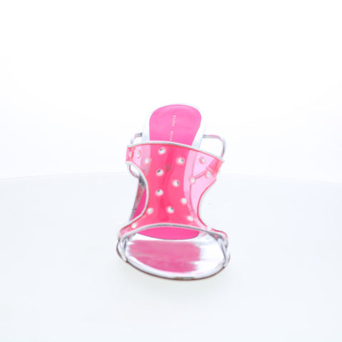 Guido Sgariglia GS7 Womens Pink Synthetic Slip On Mules Heels Shoes